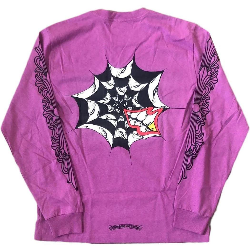 Chrome Hearts Matty Boy Spider Web L/S T-shirt Purple - Lightly Worn
