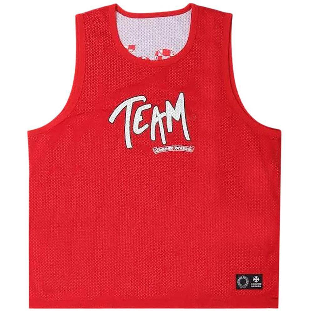 Chrome Hearts Matty Boy Sports Mesh Reversible Basketball Jersey Red