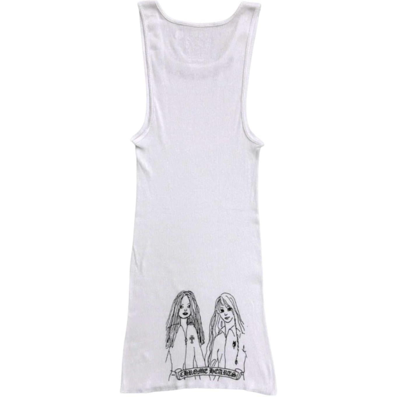 Chrome Hearts Mayumi Foti Neck Logo Tank Top White