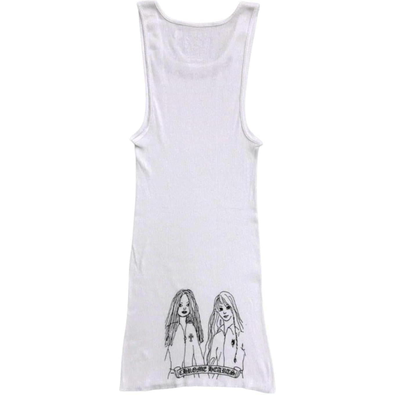Chrome Hearts Mayumi Foti Neck Logo Tank Top White