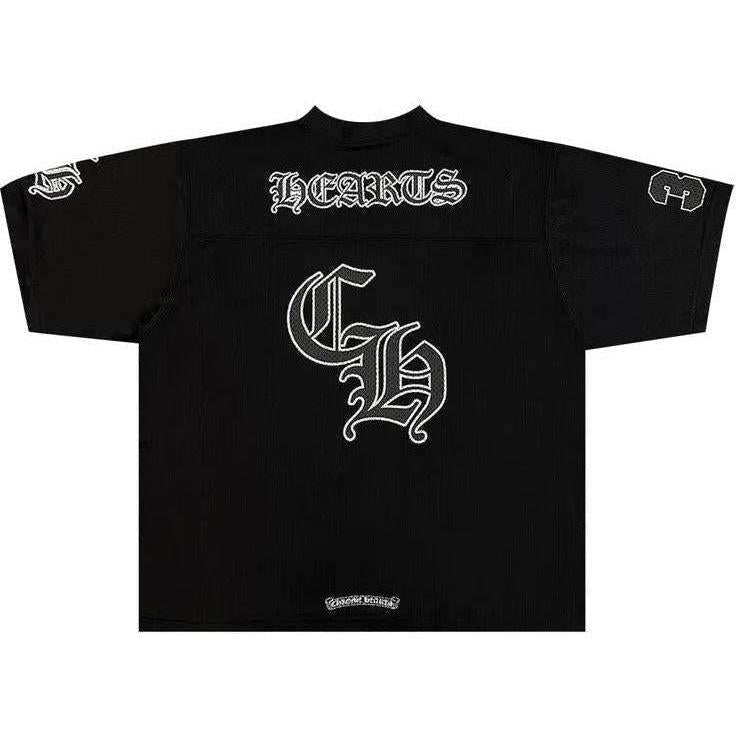Chrome Hearts Mesh Stadium Football Jersey Black