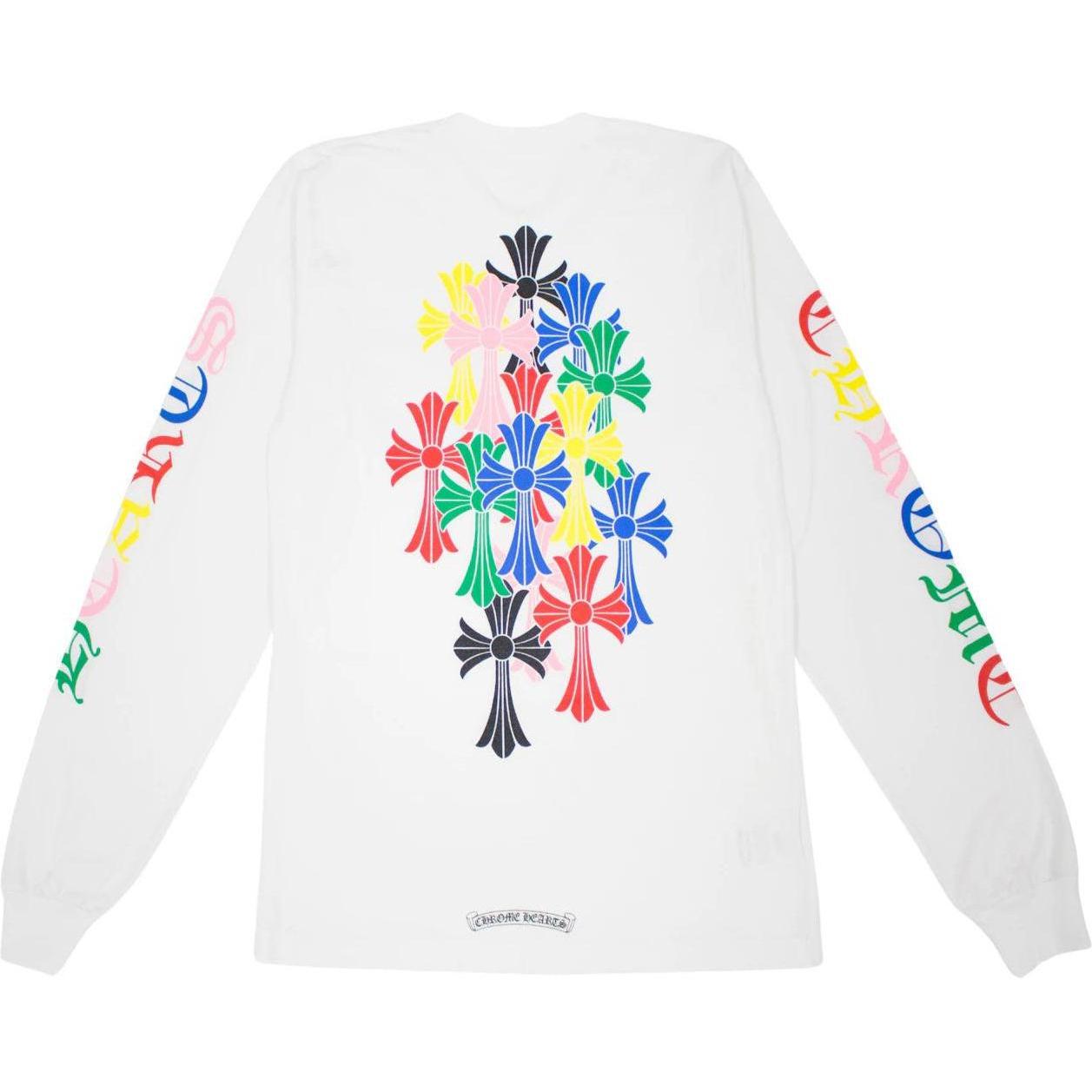 Chrome Hearts Multi Color Cross Cemetery L/S T-shirt White - Gently Used