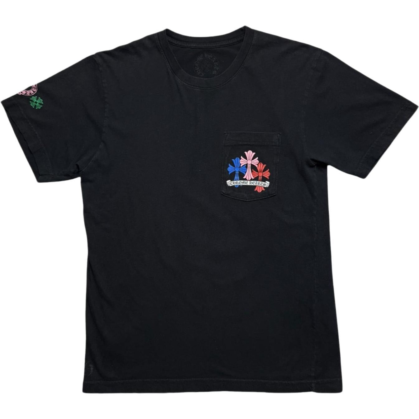 Chrome Hearts Multi Color Cross Cemetery T-shirt Black