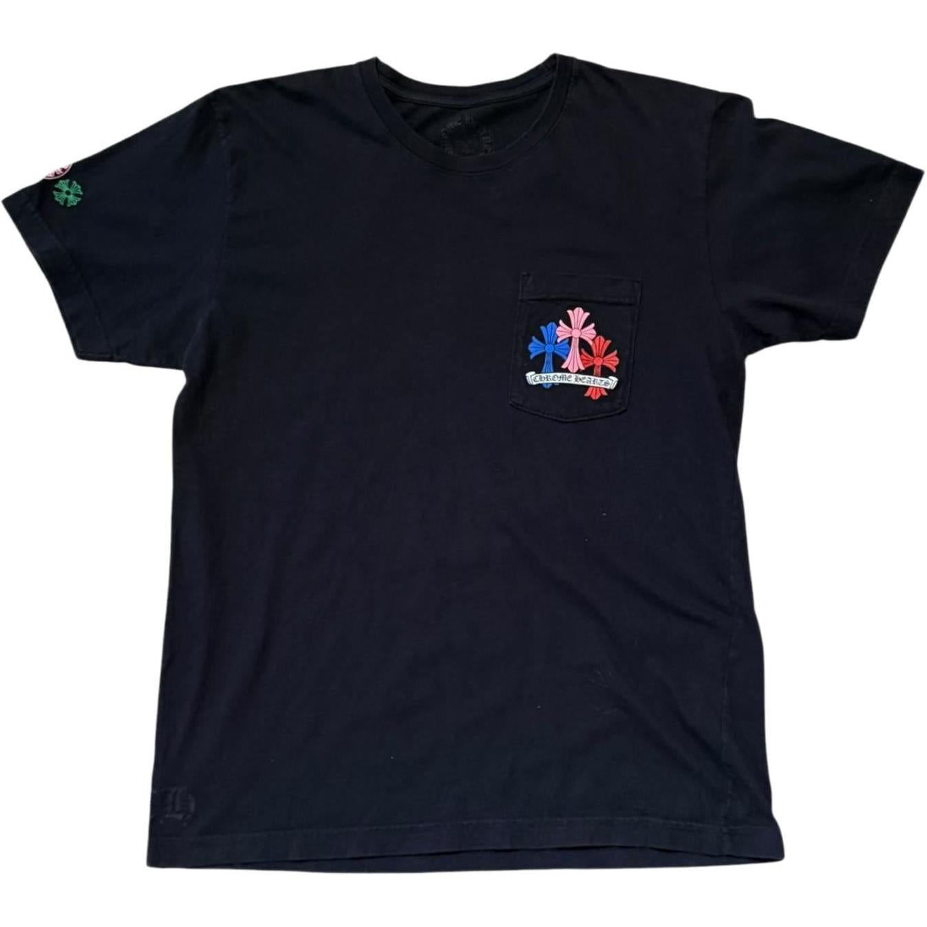 Chrome Hearts Multi Color Cross Cemetery T-shirt Black