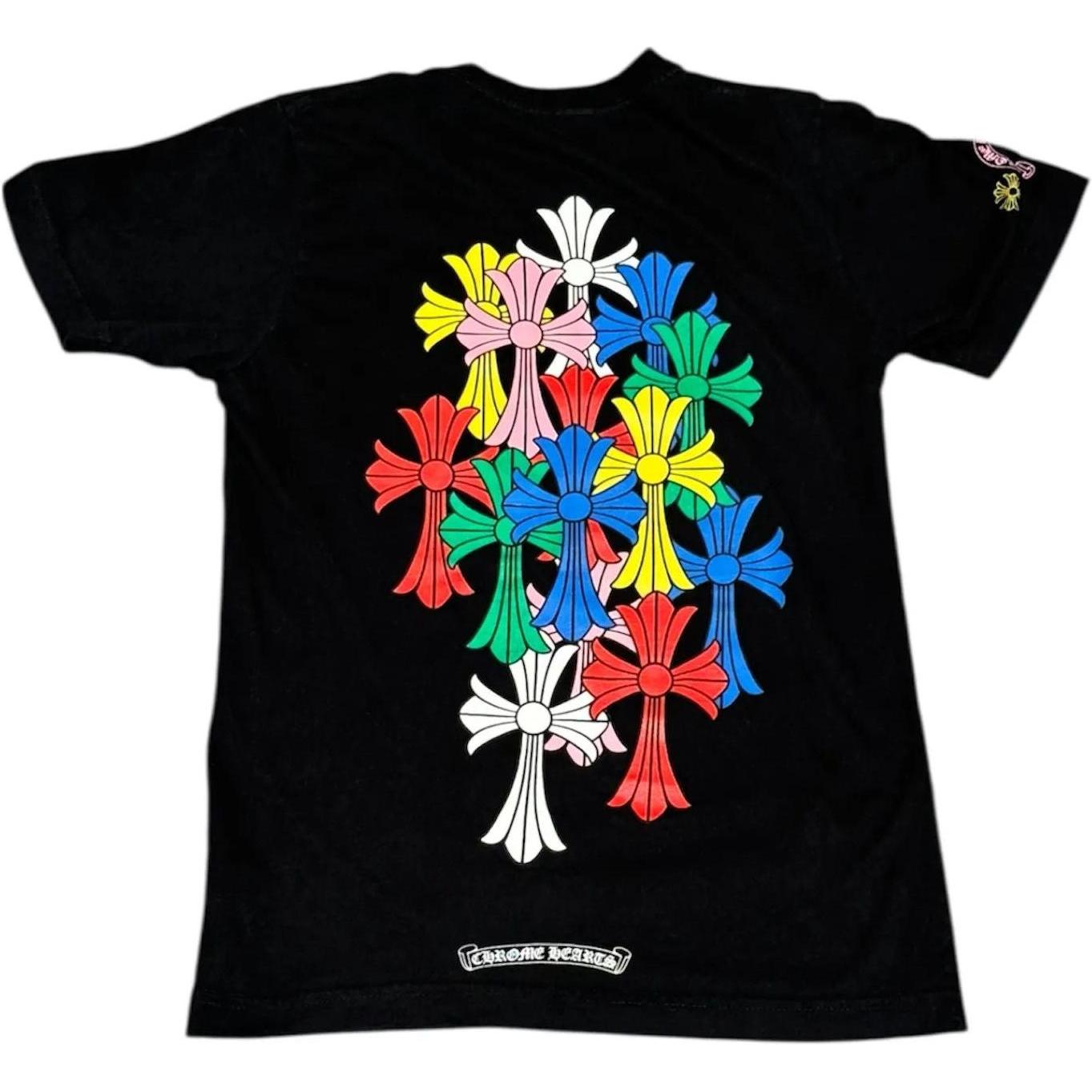 Chrome Hearts Multi Color Cross Cemetery T-shirt Black