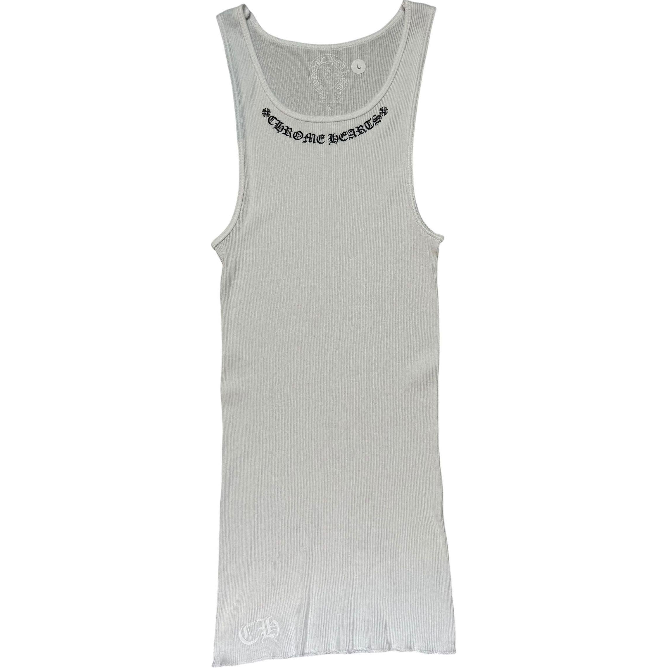 Chrome Hearts Neck Letter Two Girls Rib Tank Top