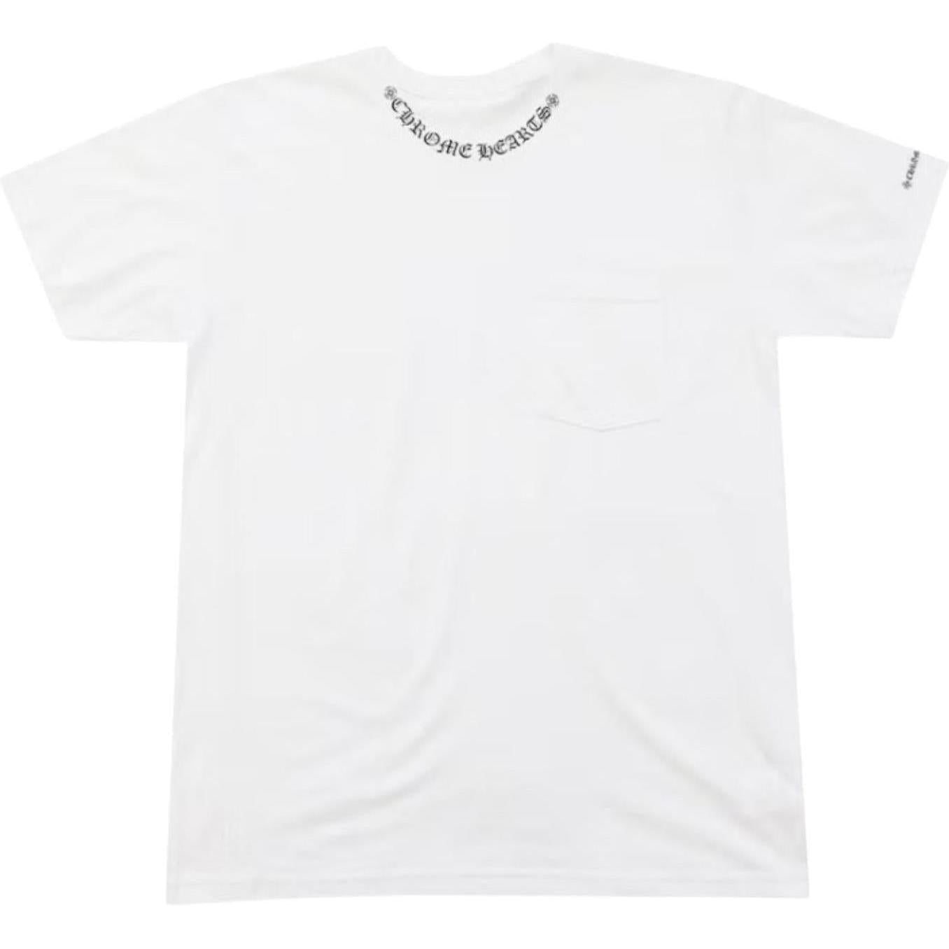 Chrome Hearts Neck Letters Logo T-shirt White