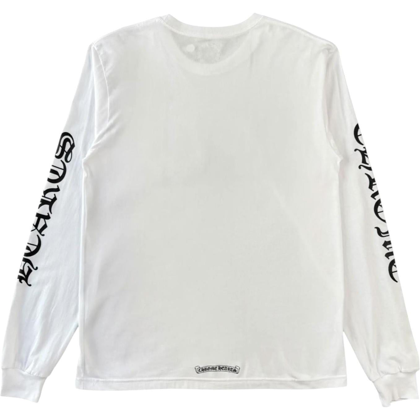 Chrome Hearts Neck Logo Longsleeve T-Shirt White/Black