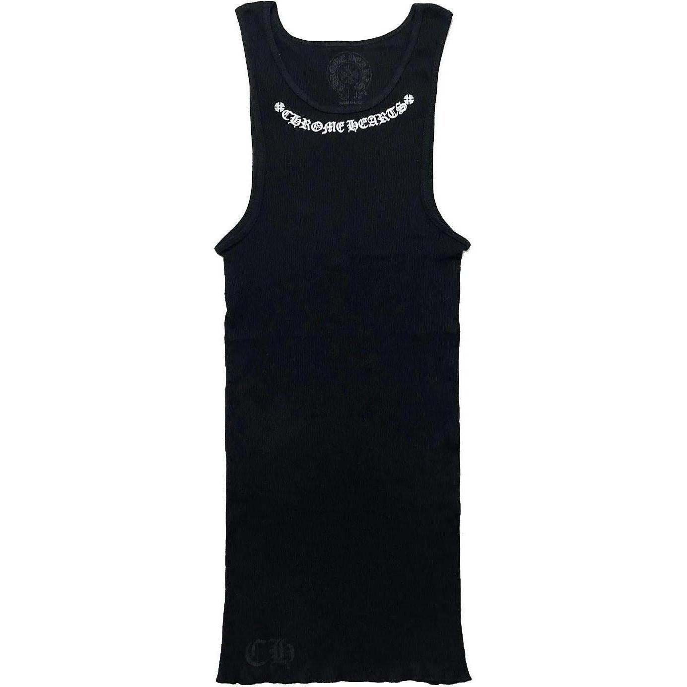 Chrome Hearts Neck Logo Scroll Tank Top Black