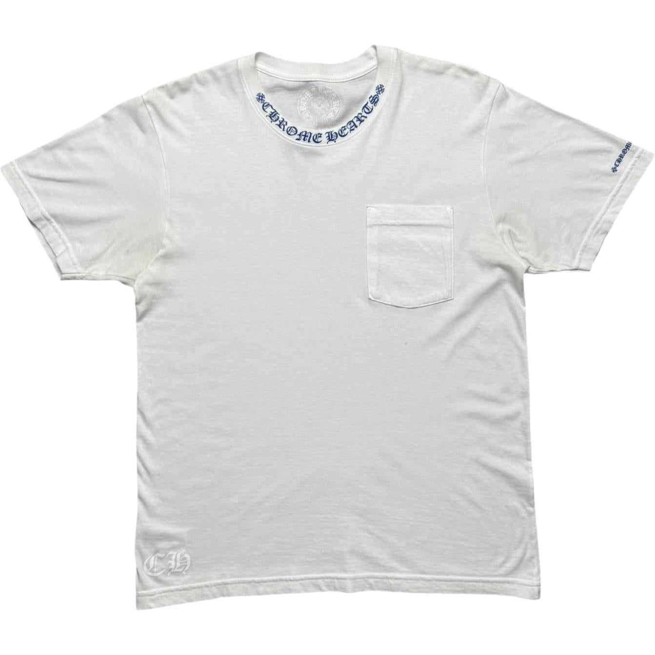 Chrome Hearts Neck Logo Tee White/Blue
