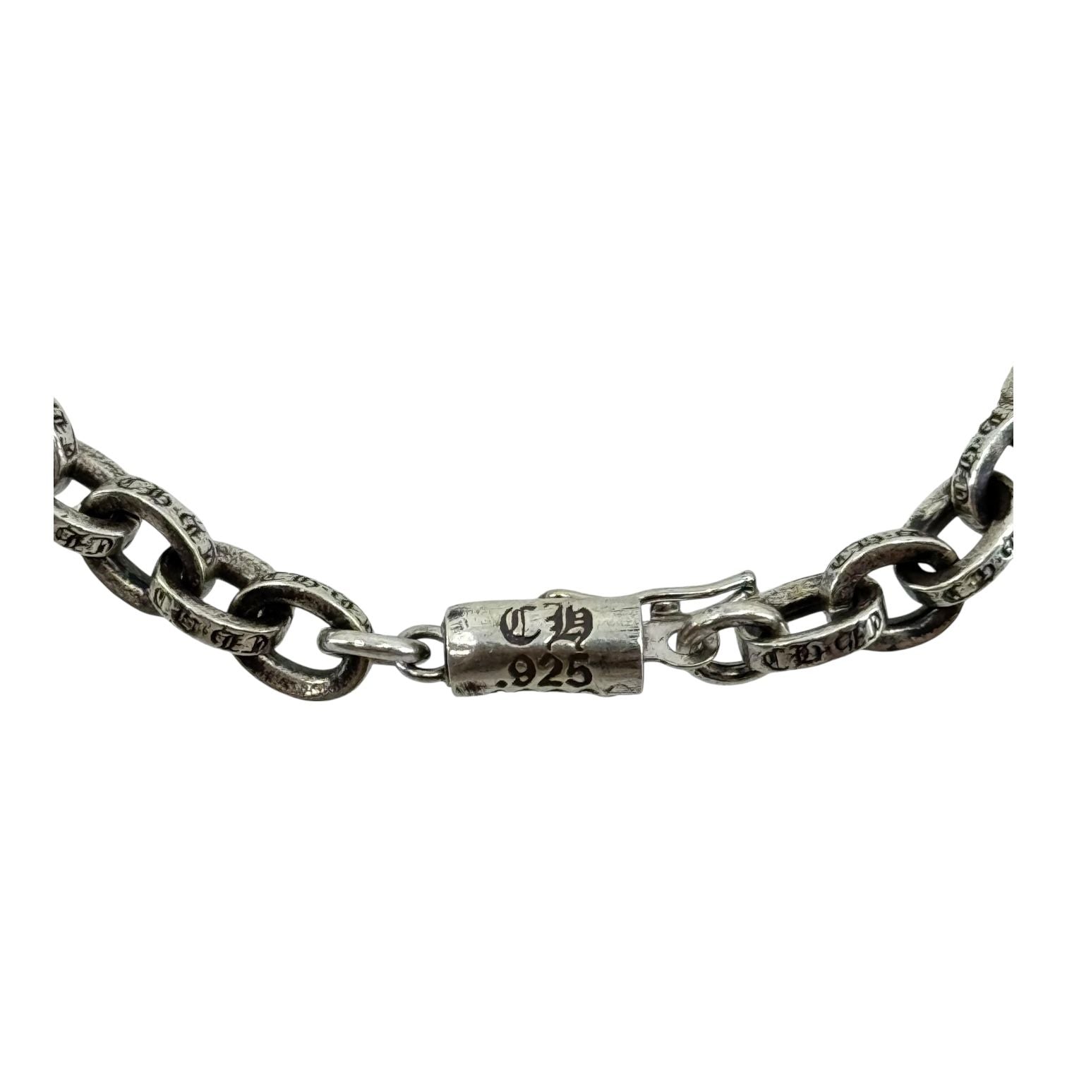Chrome Hearts Paper Chain Silver Bracelet - 8 Inches