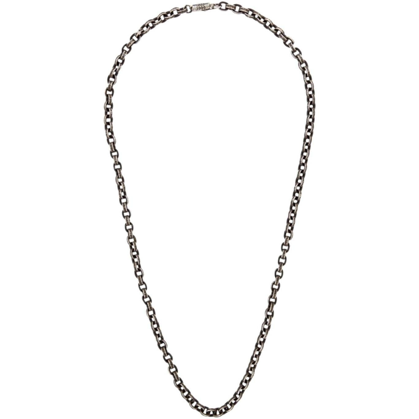Chrome Hearts Paper Chain Silver Necklace - 24 Inches