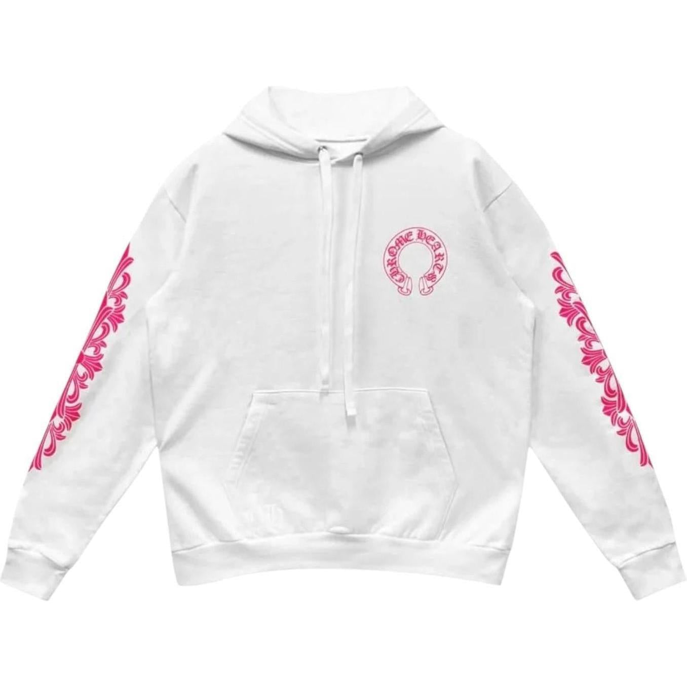 Chrome Hearts Pink Floral Horse Shoe Hoodie