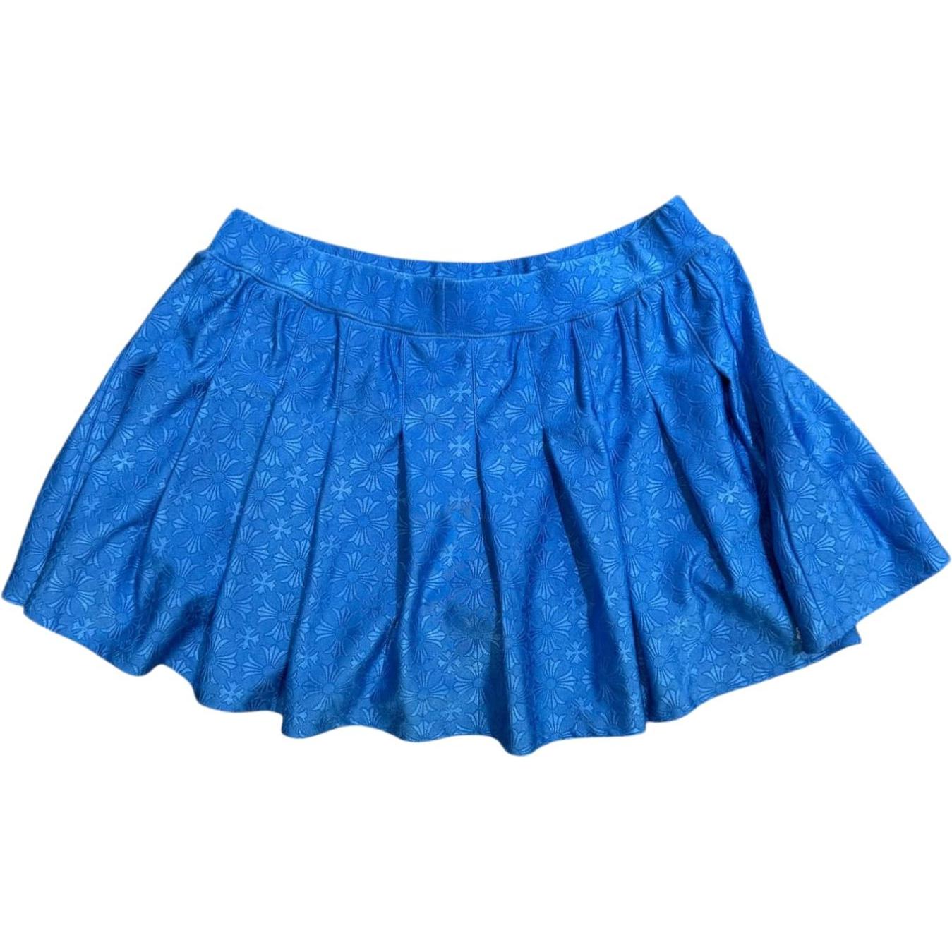 Chrome Hearts Plus Cross Monogram Tennis Mini Skirt Blue