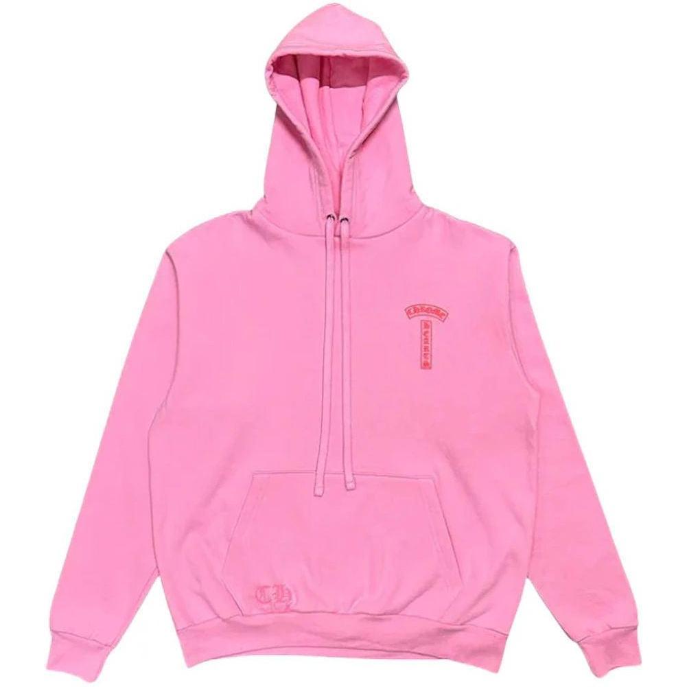 Chrome Hearts Red Logo Hoodie Pink