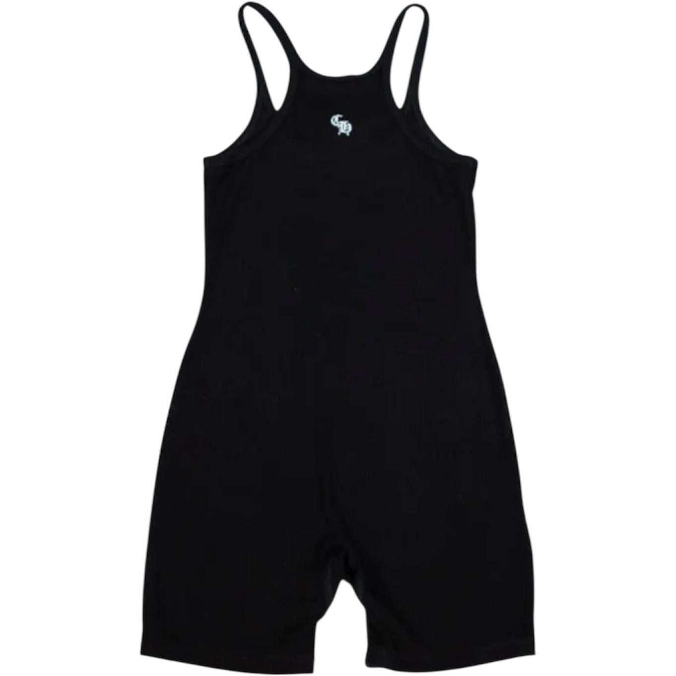 Chrome Hearts Ribbed Black Embroidered Romper