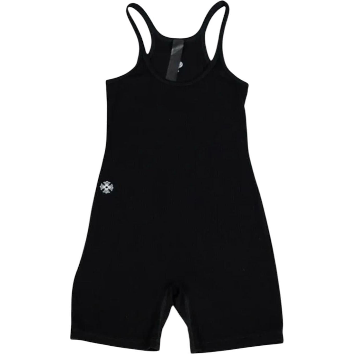 Chrome Hearts Ribbed Black Embroidered Romper