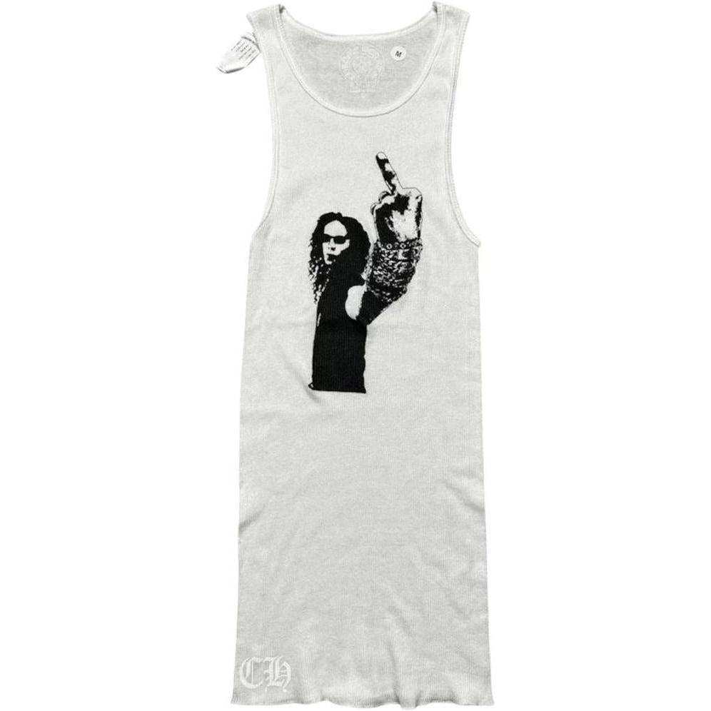 Chrome Hearts Richard Stark Middle Finger Tank White