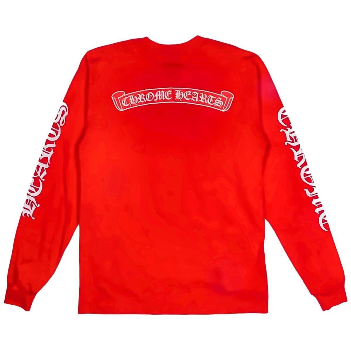 Chrome Hearts Scroll Label Long Sleeve Red