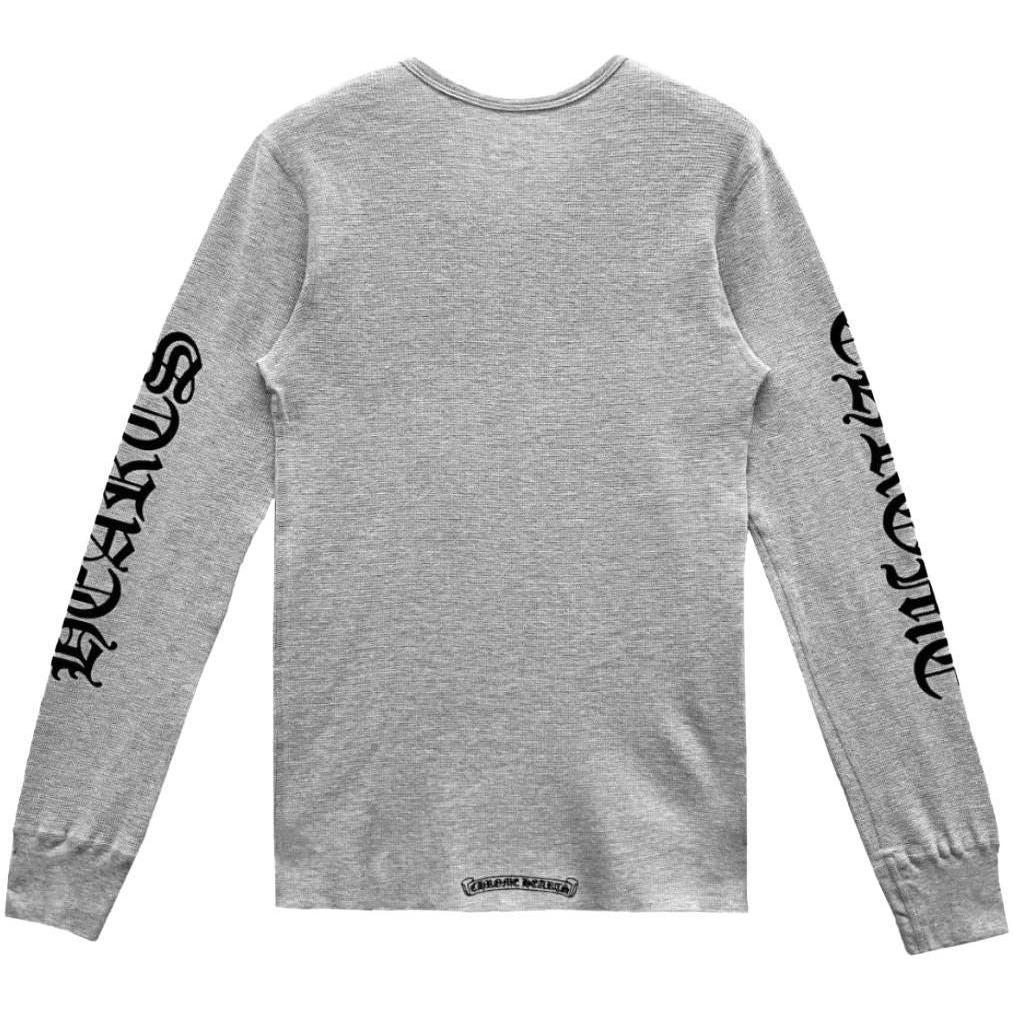 Chrome Hearts Scroll Logo Grey Thermal Long Sleeve