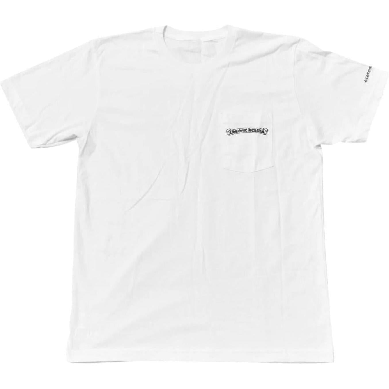 Chrome Hearts Scroll Logo Pocket T-shirt White