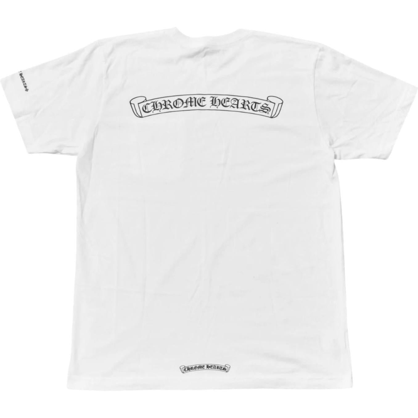 Chrome Hearts Scroll Logo Pocket T-shirt White