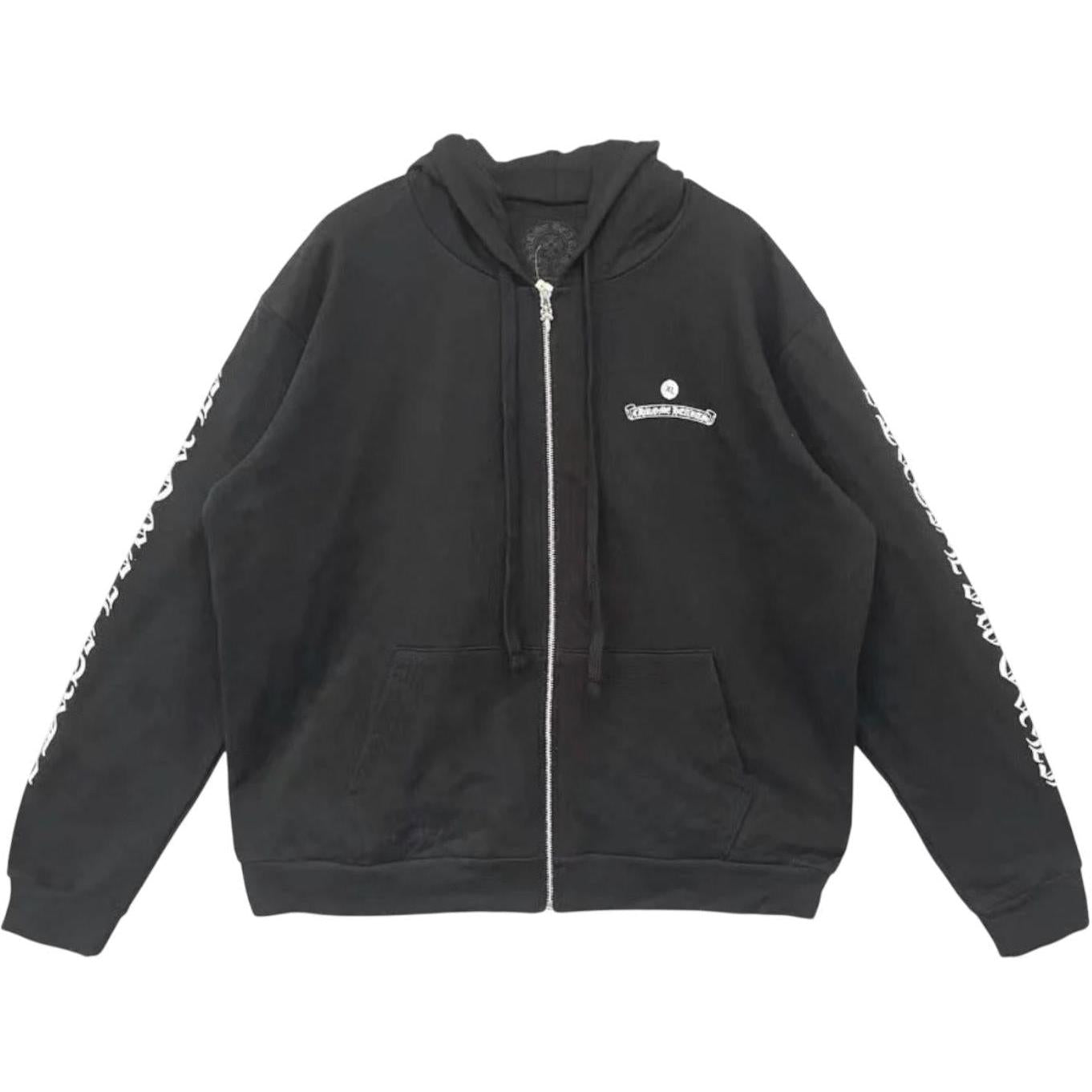 Chrome Hearts Scroll Logo Zip up Hoodie