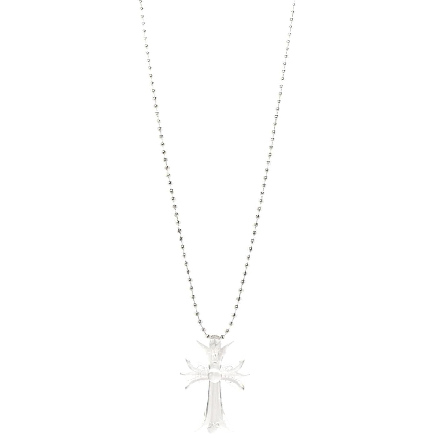 Chrome Hearts Silichrome Cross Silicon Necklace Transparent