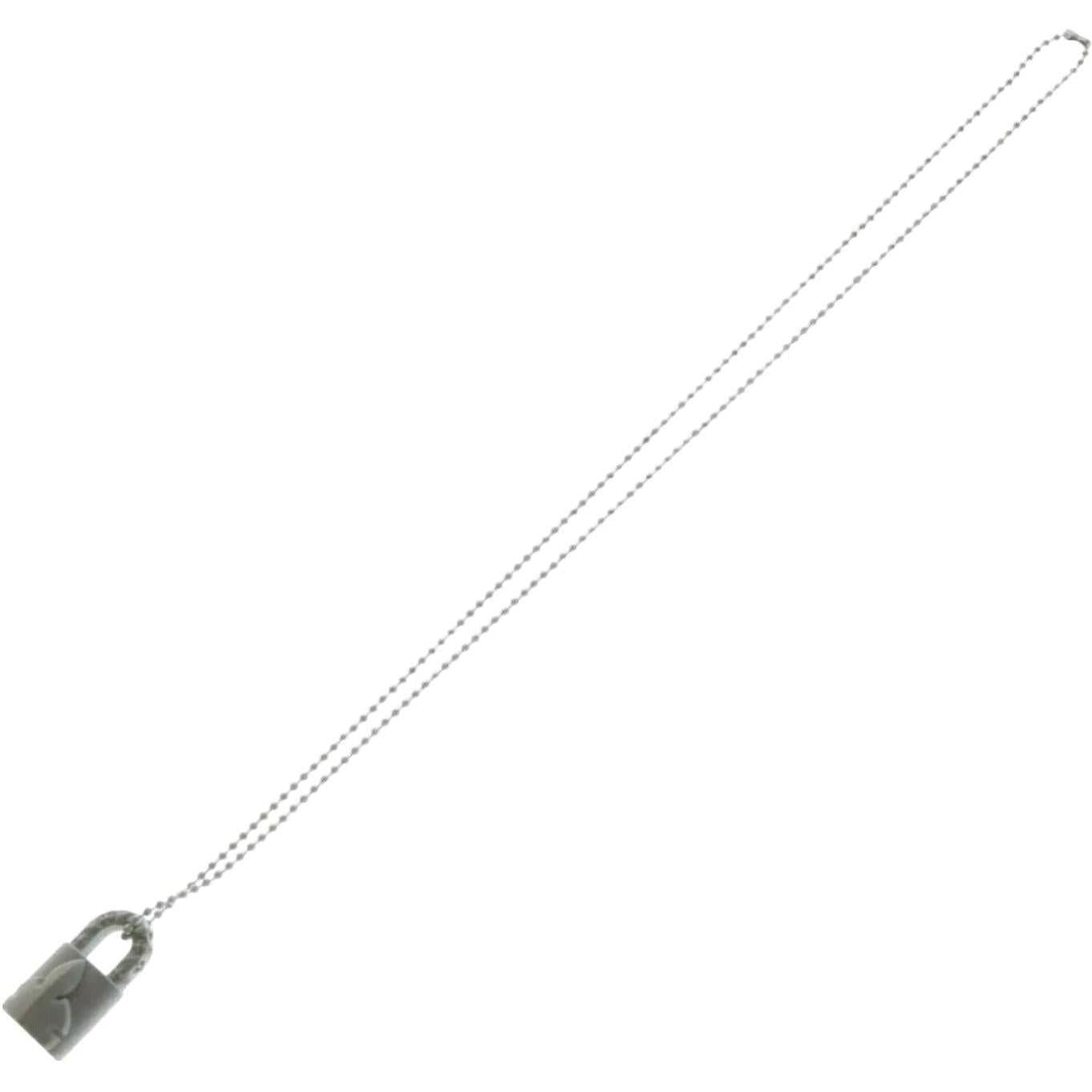 Chrome Hearts Silichrome White Lock Necklace