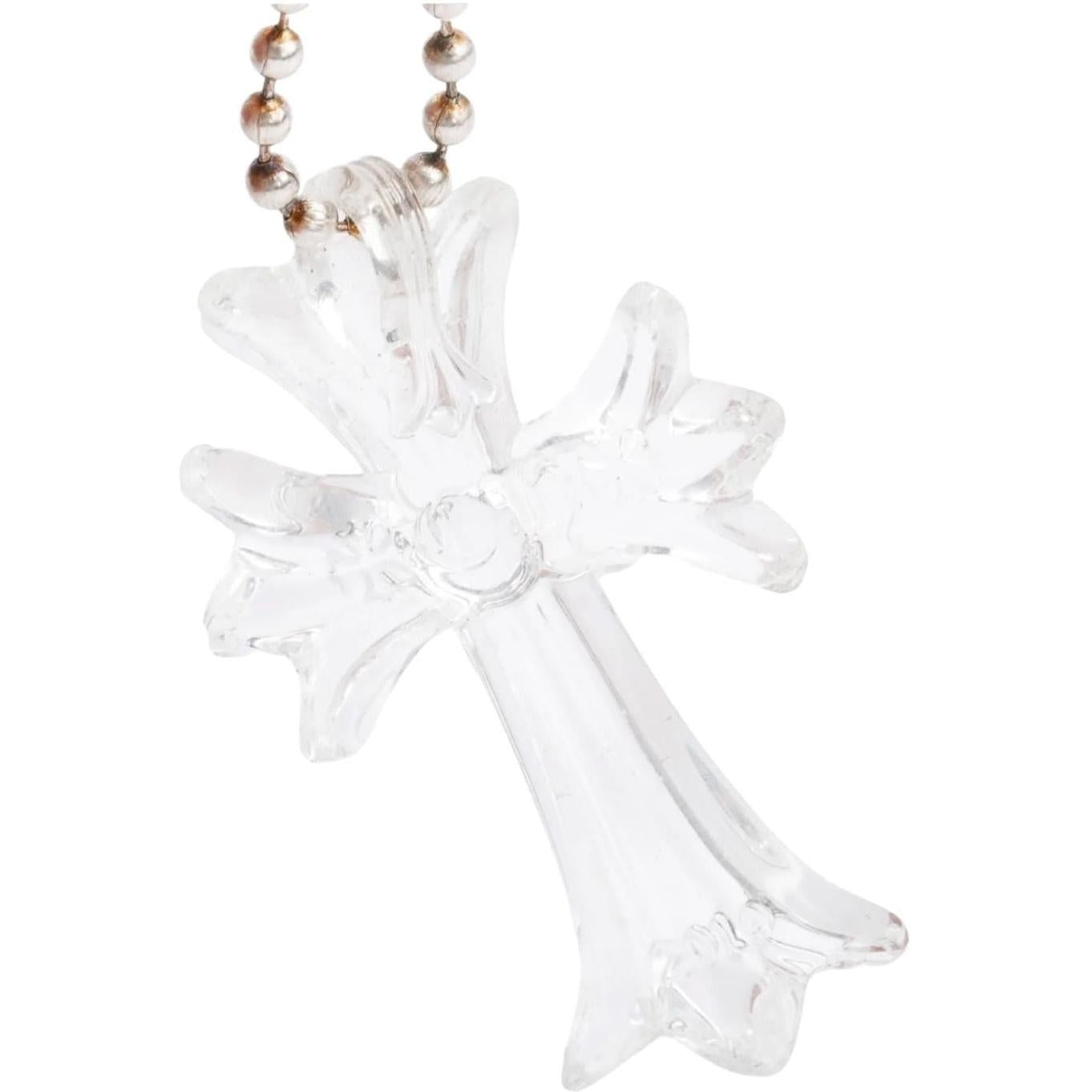 Chrome Hearts Silicone Cross Necklace Clear