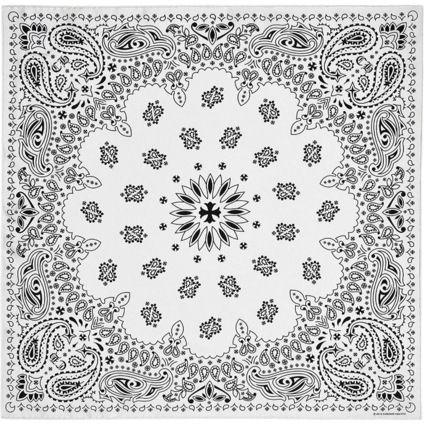 Chrome Hearts Silk Bandana White