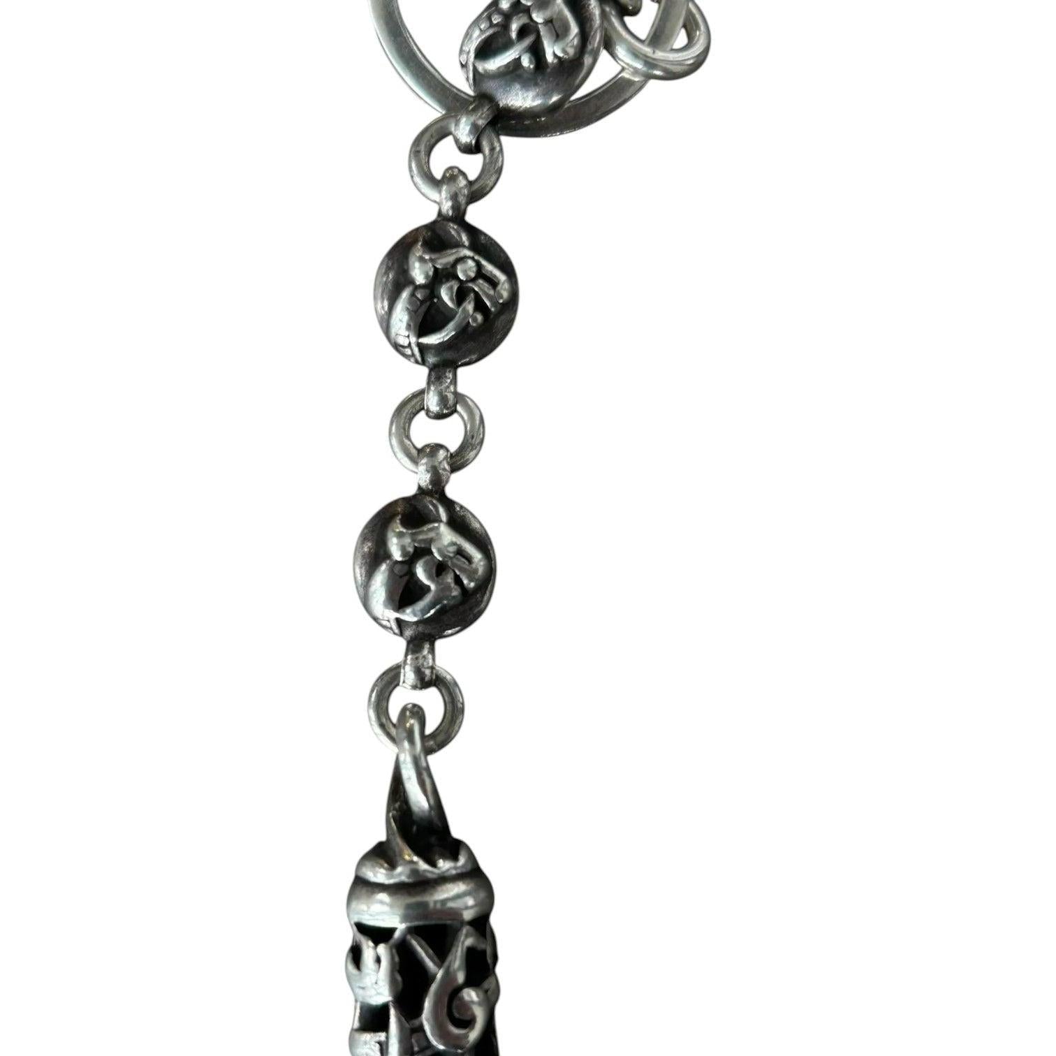Chrome Hearts Silver Celtic Roller & Dagger Keychain - Like New