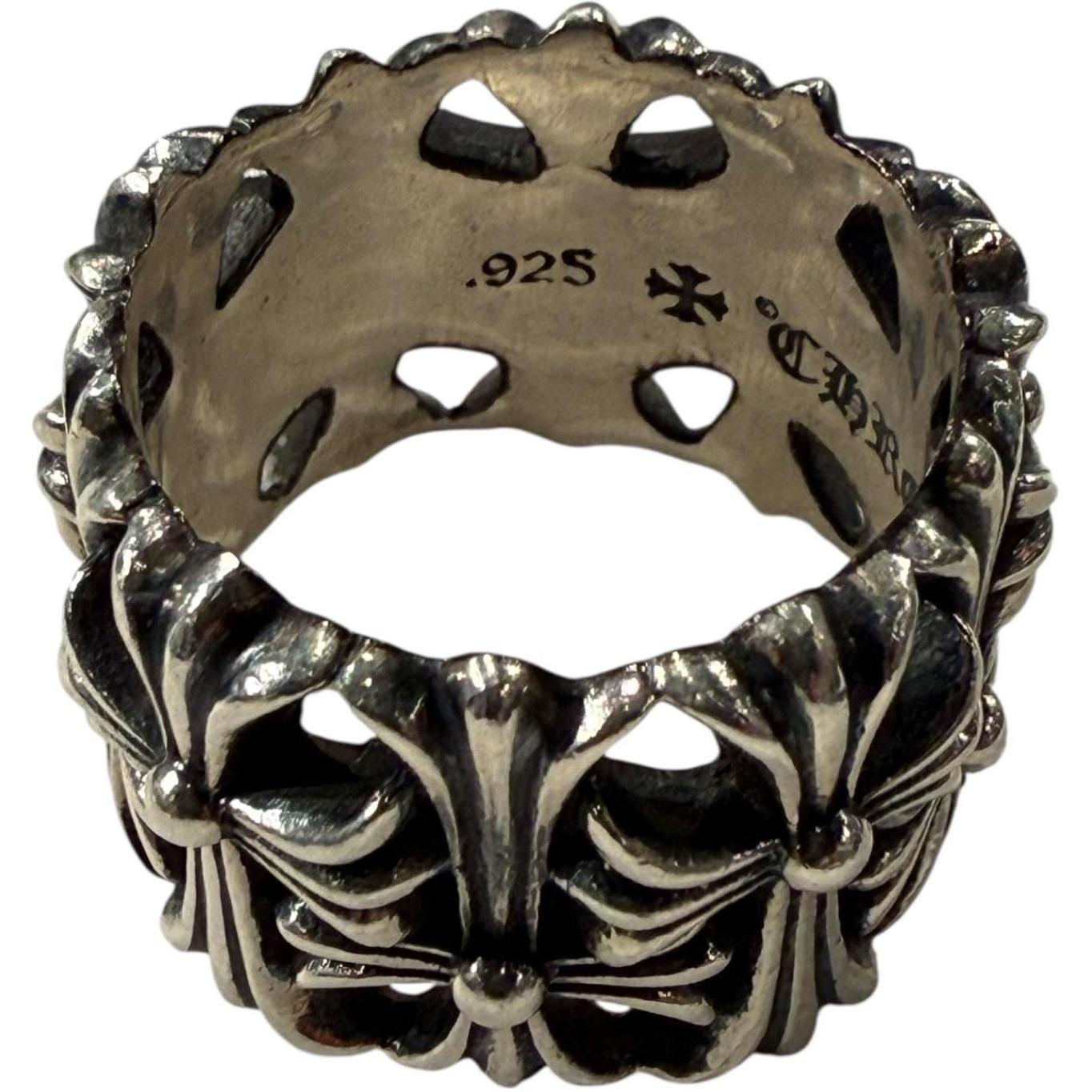 Chrome Hearts Silver Cemetery Cross Ring - Size 9