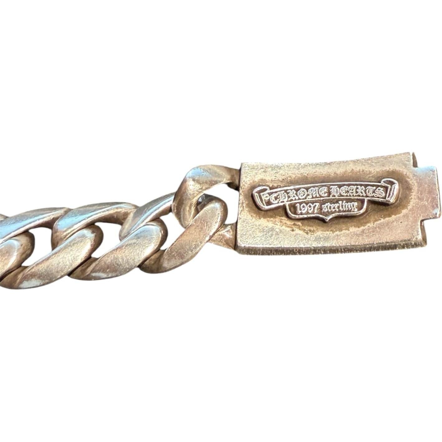 Chrome Hearts Silver Cuban Dagger Bracelet