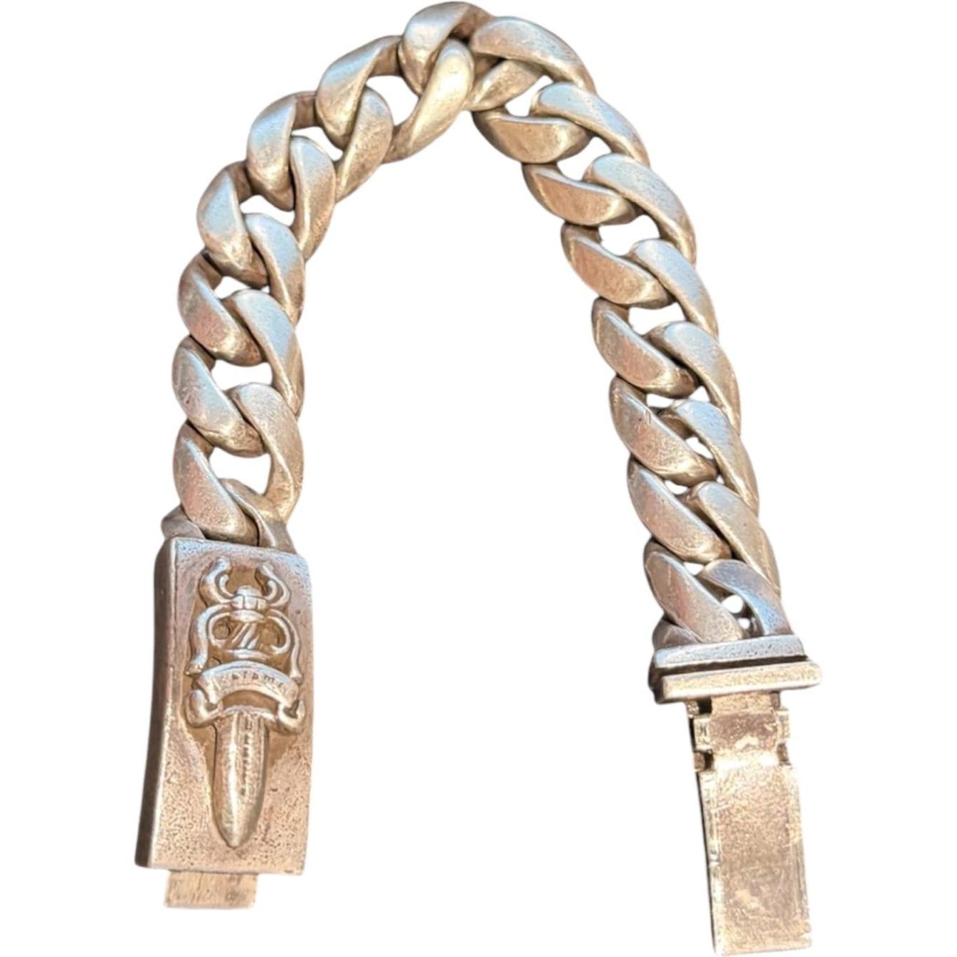 Chrome Hearts Silver Cuban Dagger Bracelet