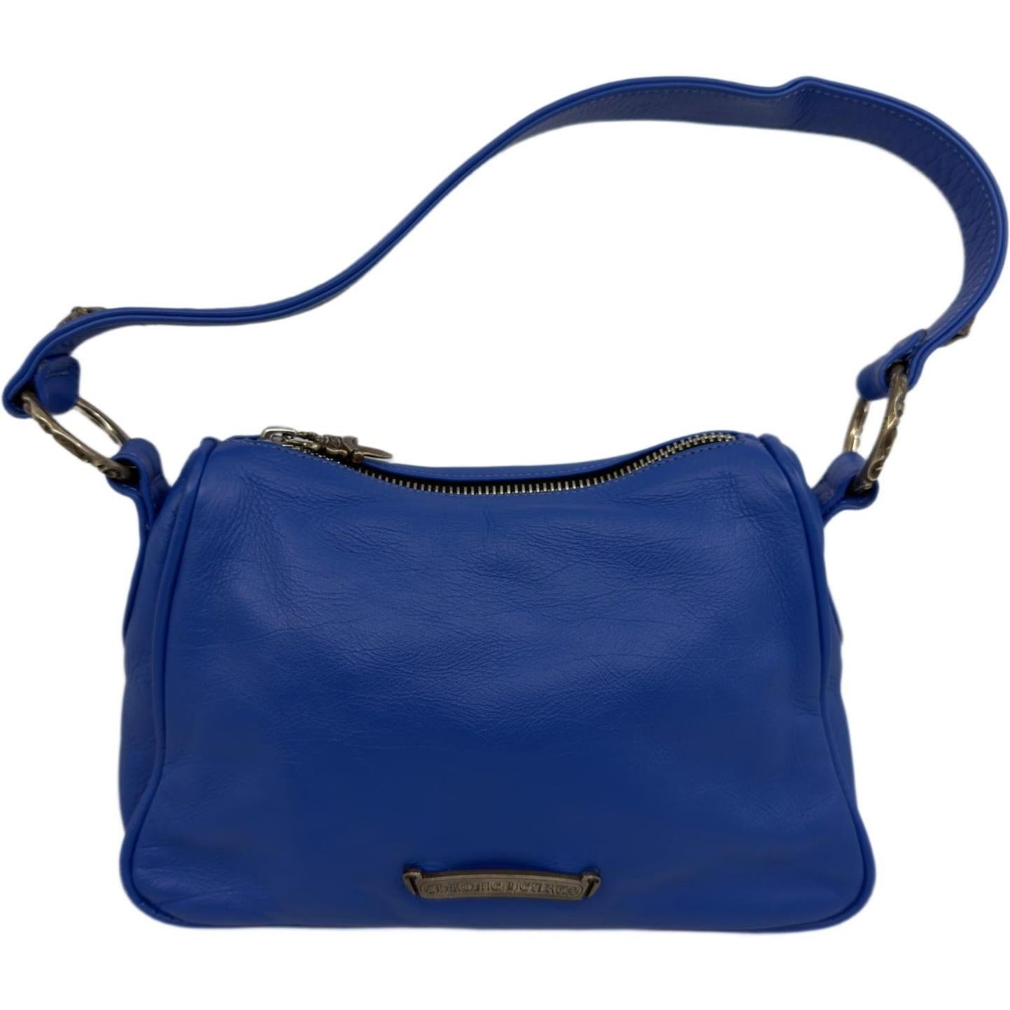 Chrome Hearts Silver Dagger Electric Blue Chicken Nugget Calfskin Leather Bag