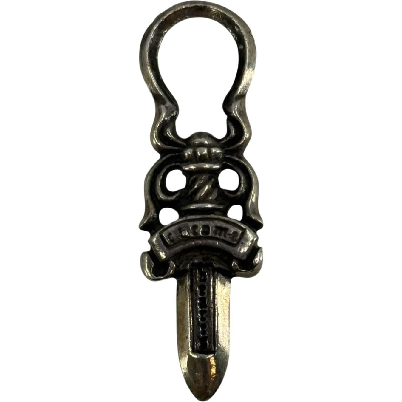 Chrome Hearts Silver Dagger Zip Pendant (Round)