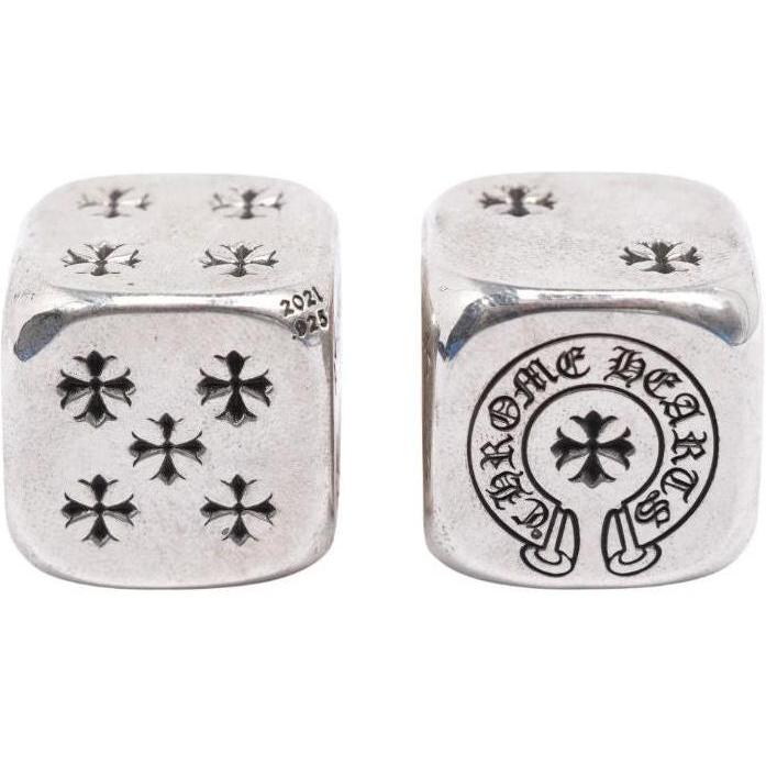 Chrome Hearts Silver Dice Set