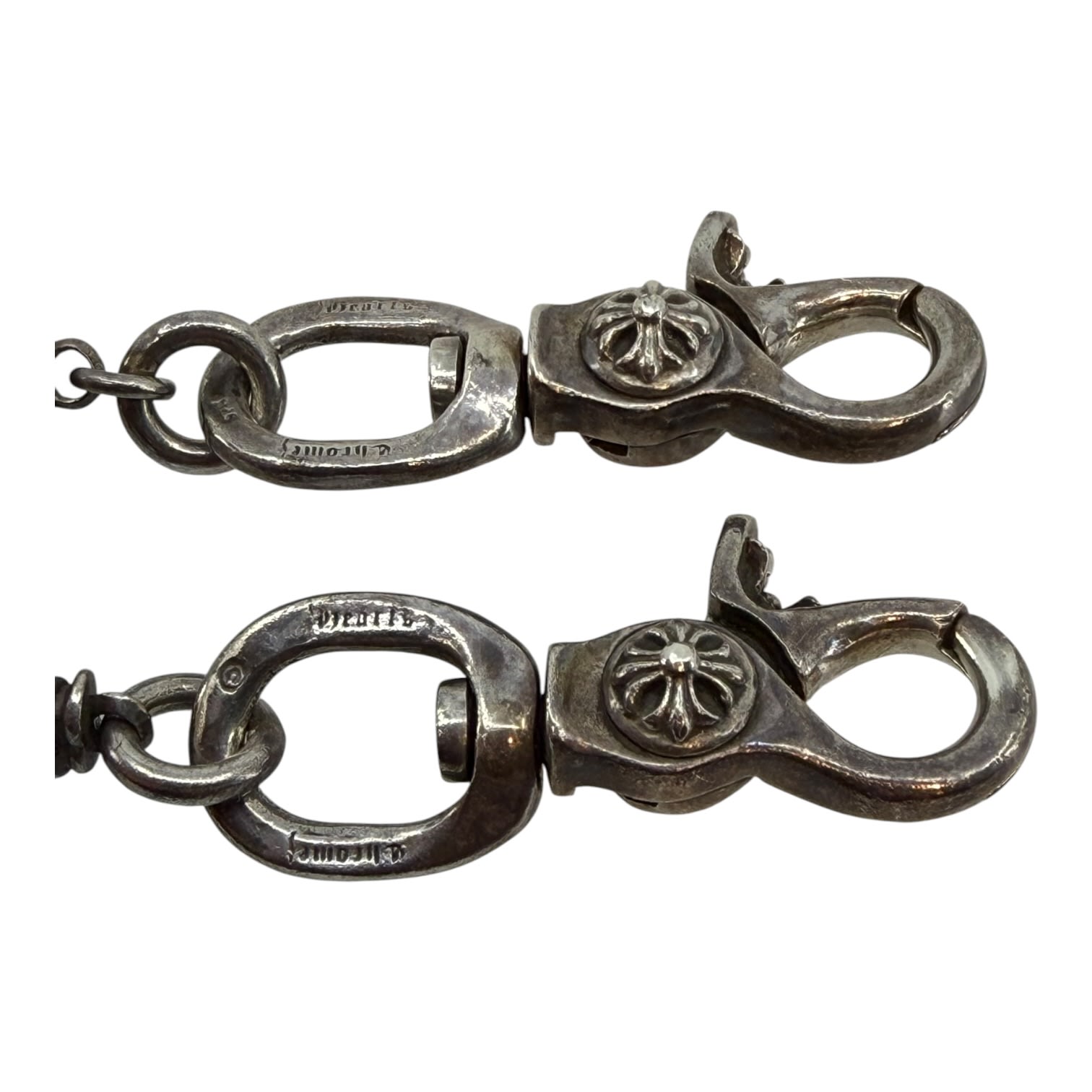 Chrome Hearts Silver Foti Skull Wallet Chain