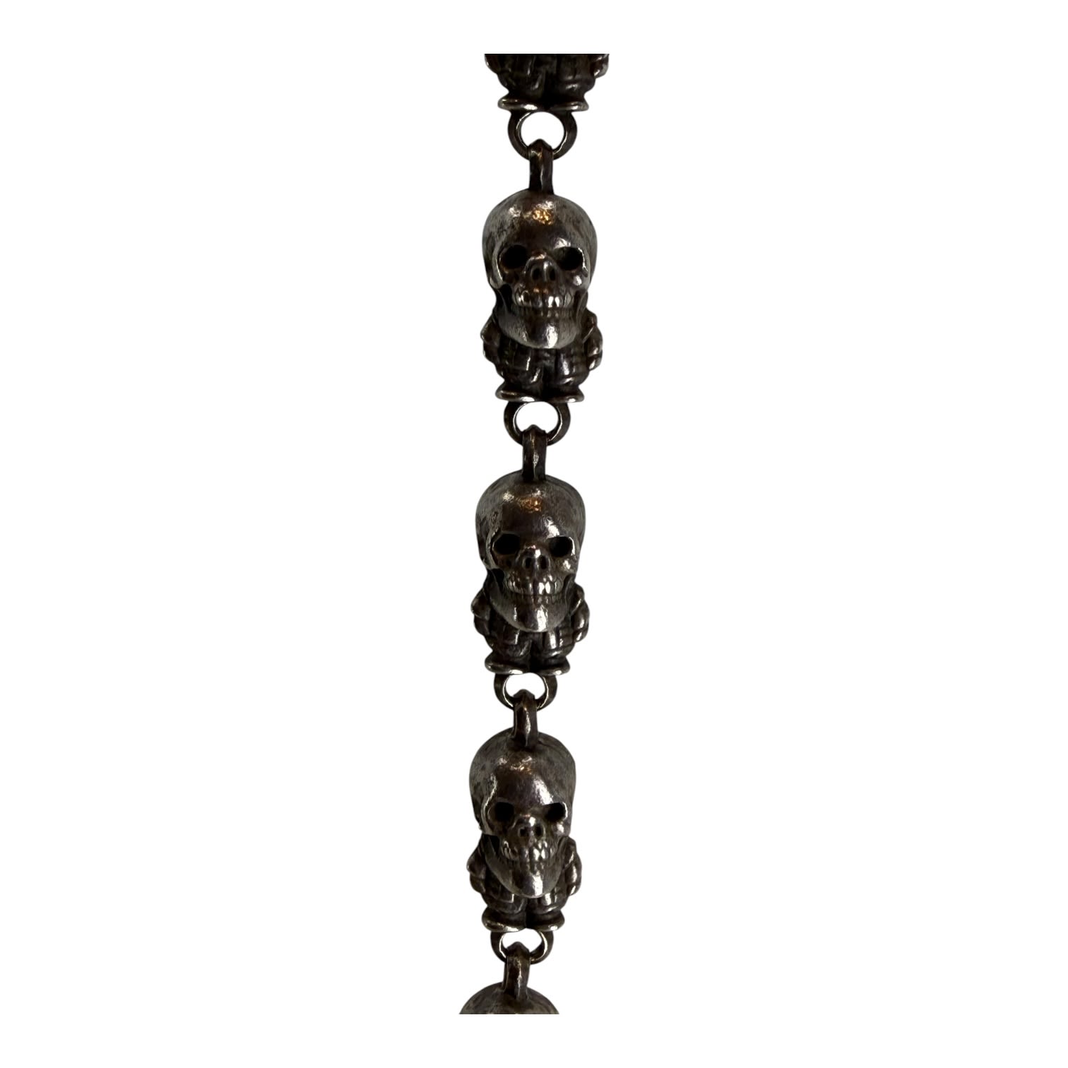 Chrome Hearts Silver Foti Skull Wallet Chain