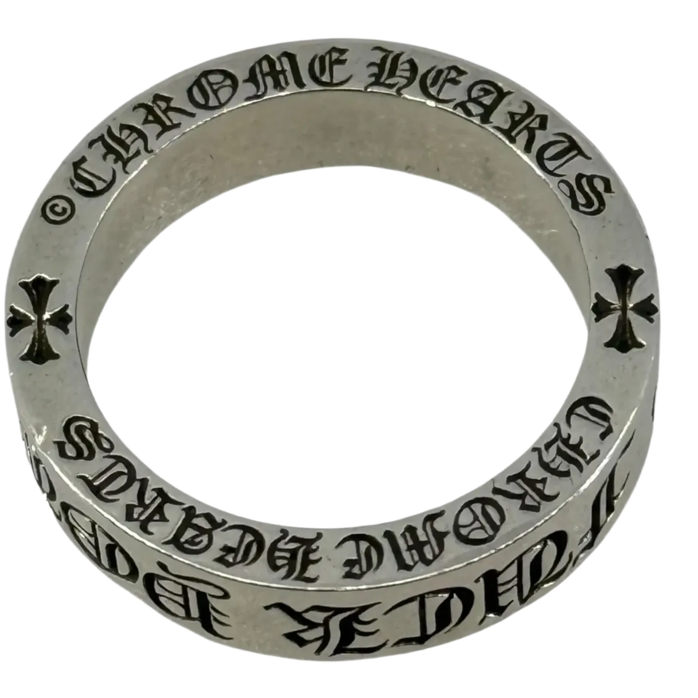 Chrome Hearts Silver Fuck You Ring - US Size 12
