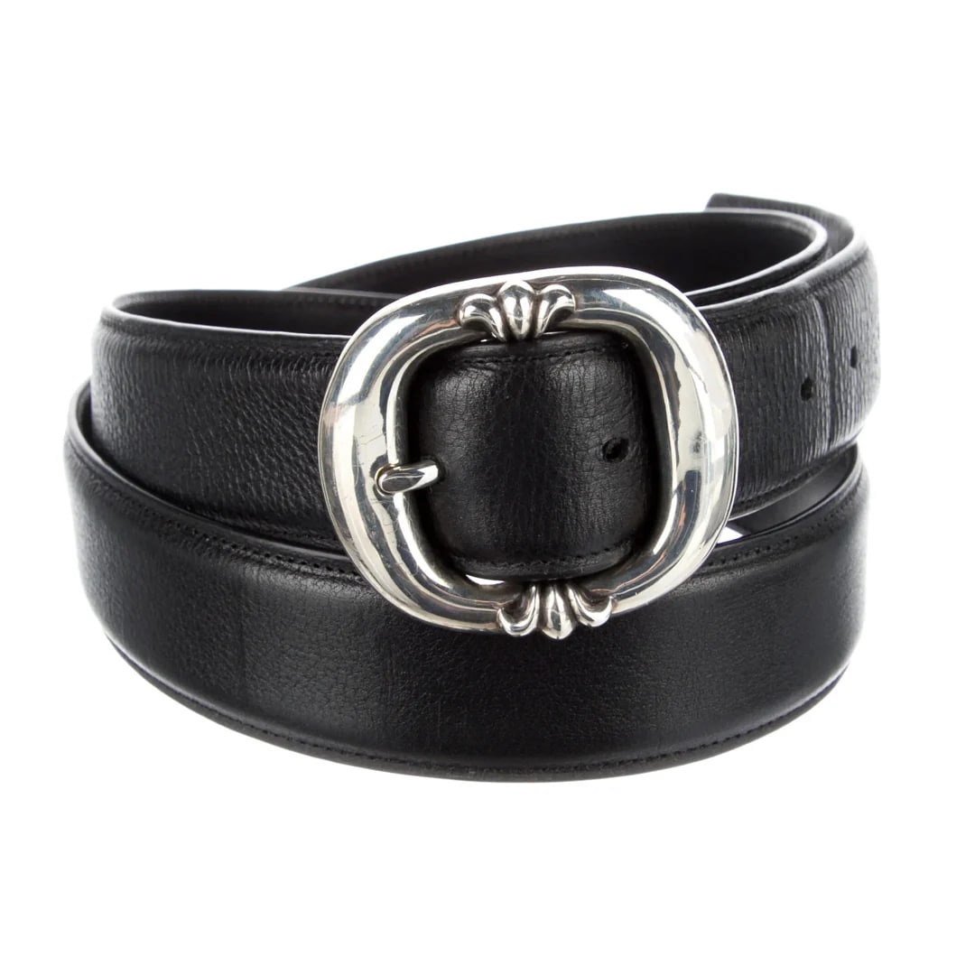 Chrome Hearts Silver Gunslinger Belt Black