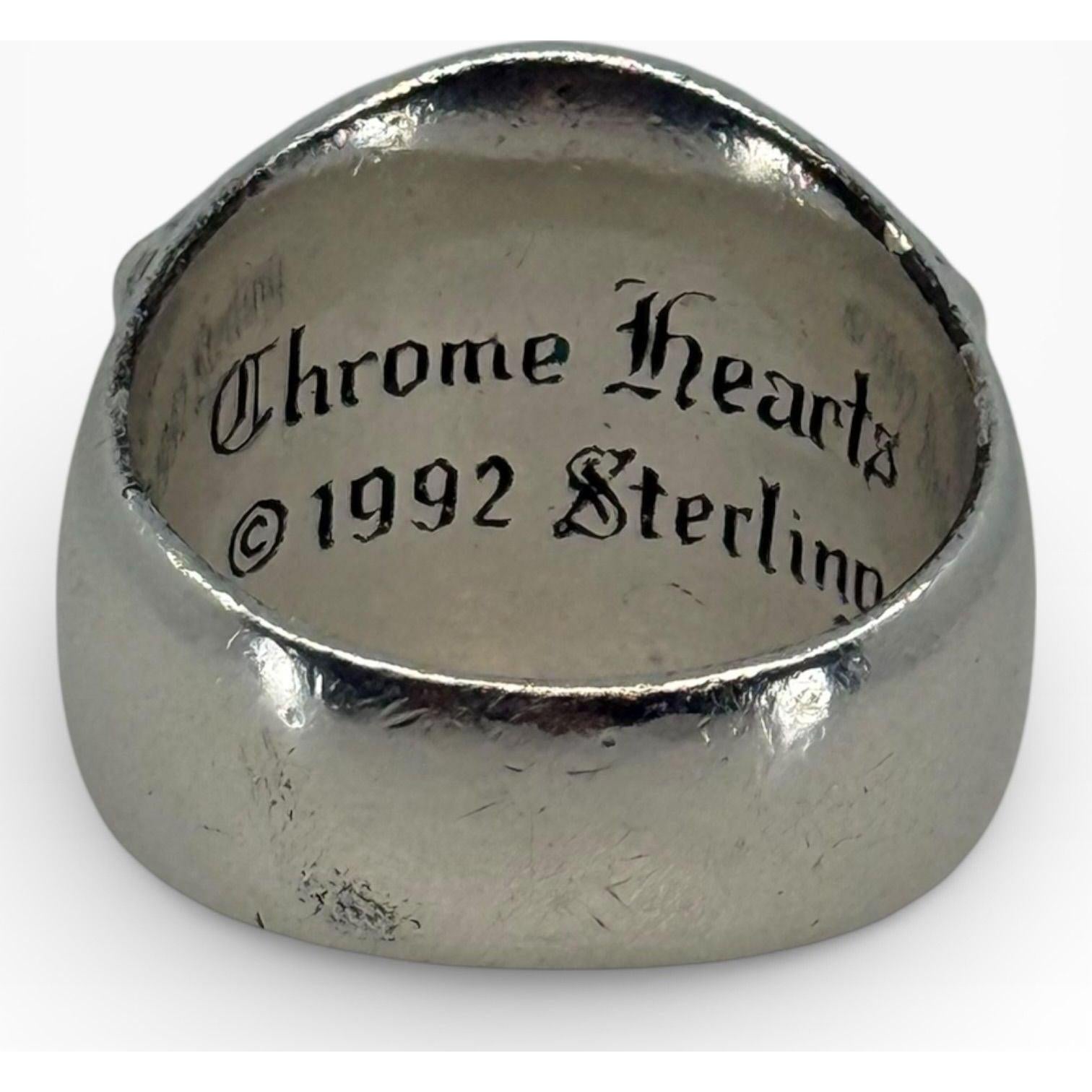 Chrome Hearts Silver Keeper Oval Ring - Size 12 - Gently Used