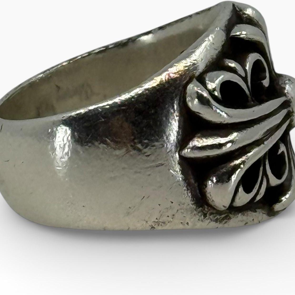 Chrome Hearts Silver Keeper Oval Ring - US Size 12 - Gently Used