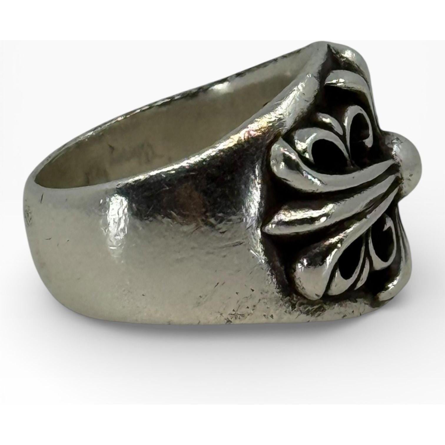 Chrome Hearts Silver Keeper Oval Ring - US Size 12 - Gently Used