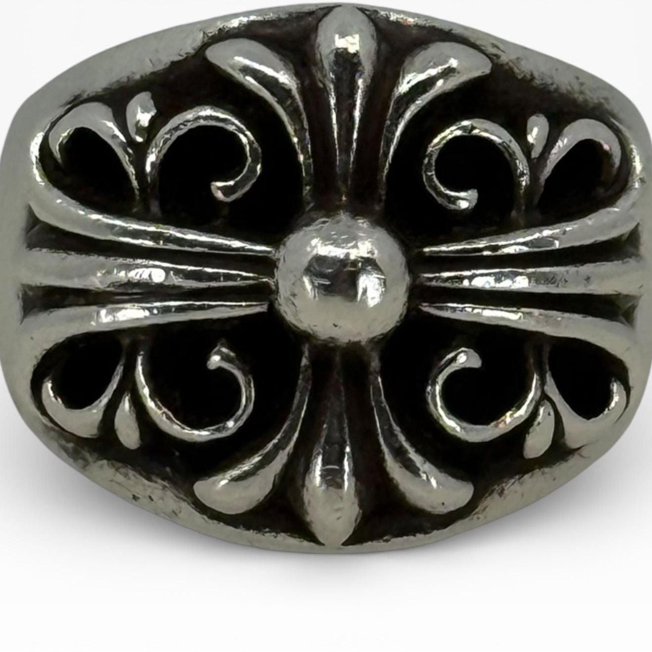 Chrome Hearts Silver Keeper Oval Ring - US Size 12 - Gently Used