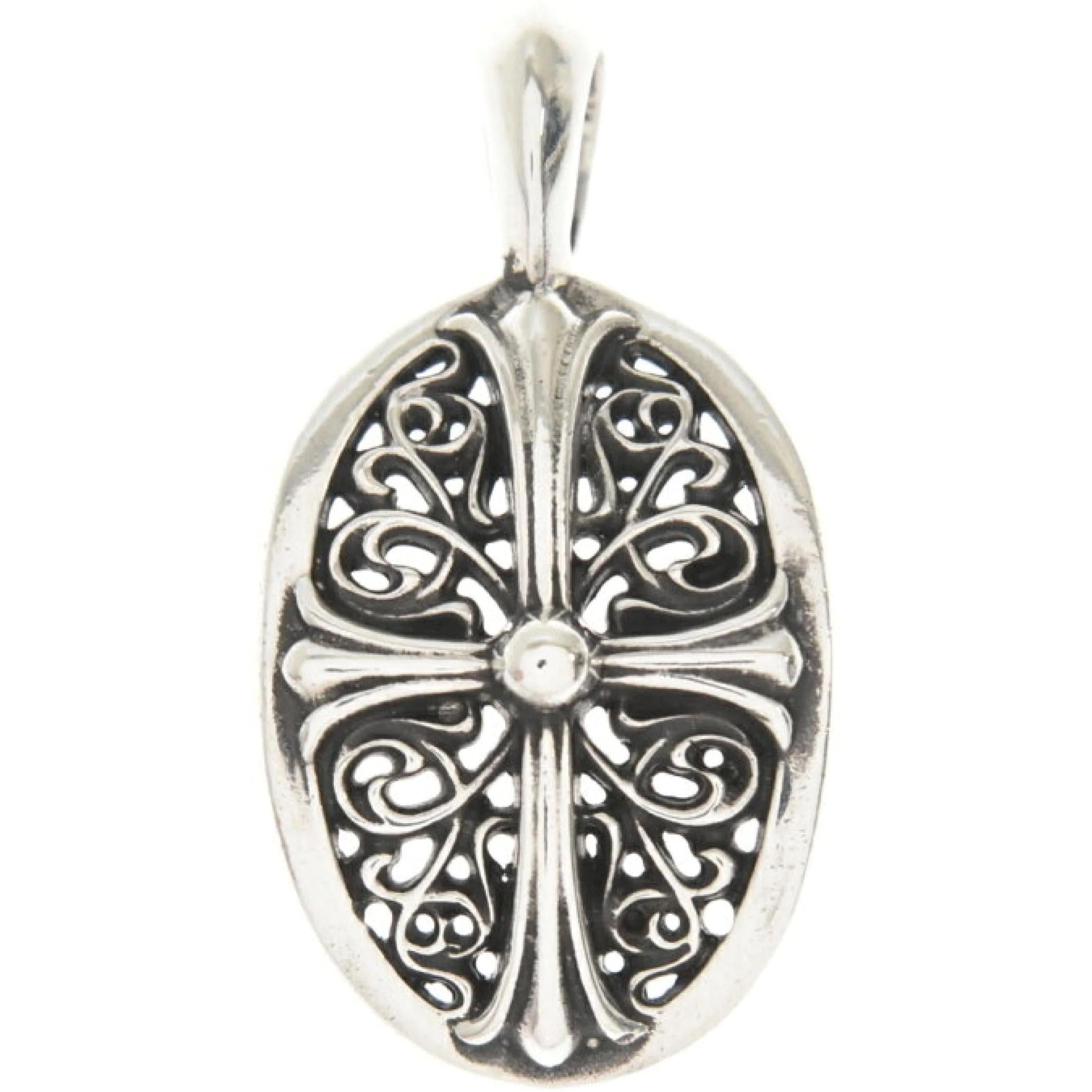 Chrome Hearts Silver Oval Pendant