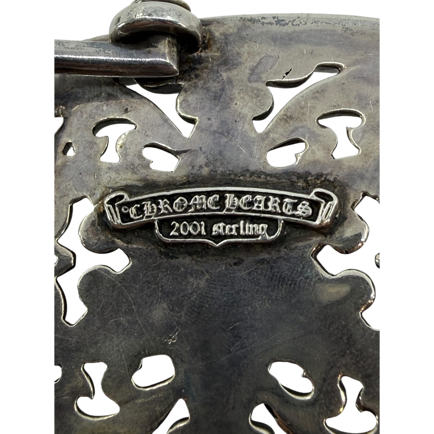 Chrome Hearts Silver Oval Star Belt Buckle
