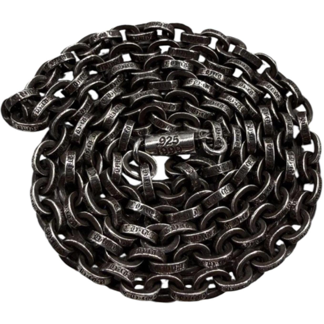 Chrome Hearts Silver Paper Chain Necklace - 24 Inches