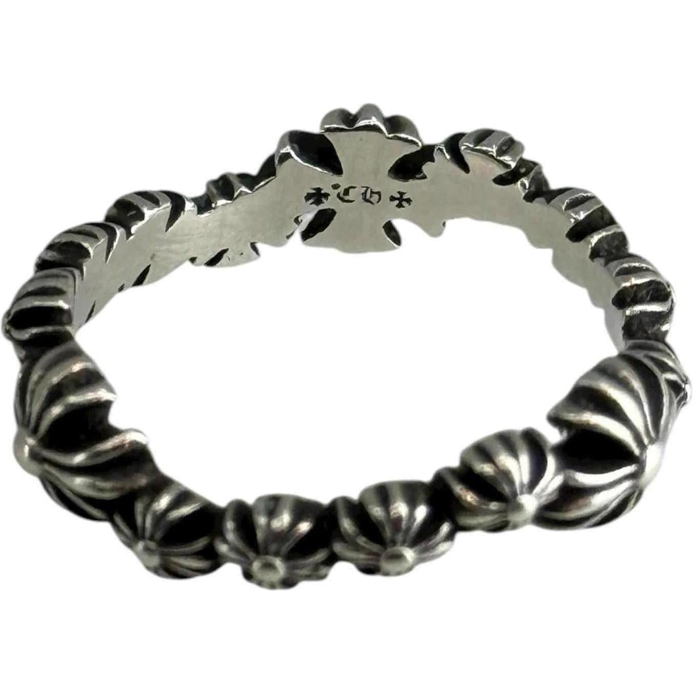 Chrome Hearts Silver Plus Wave Ring - US Size 7